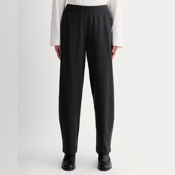 NWT EVERLANE - The Off-Duty Barrel Pant - Organic Cotton - Black - XS - Picture 1 of 12